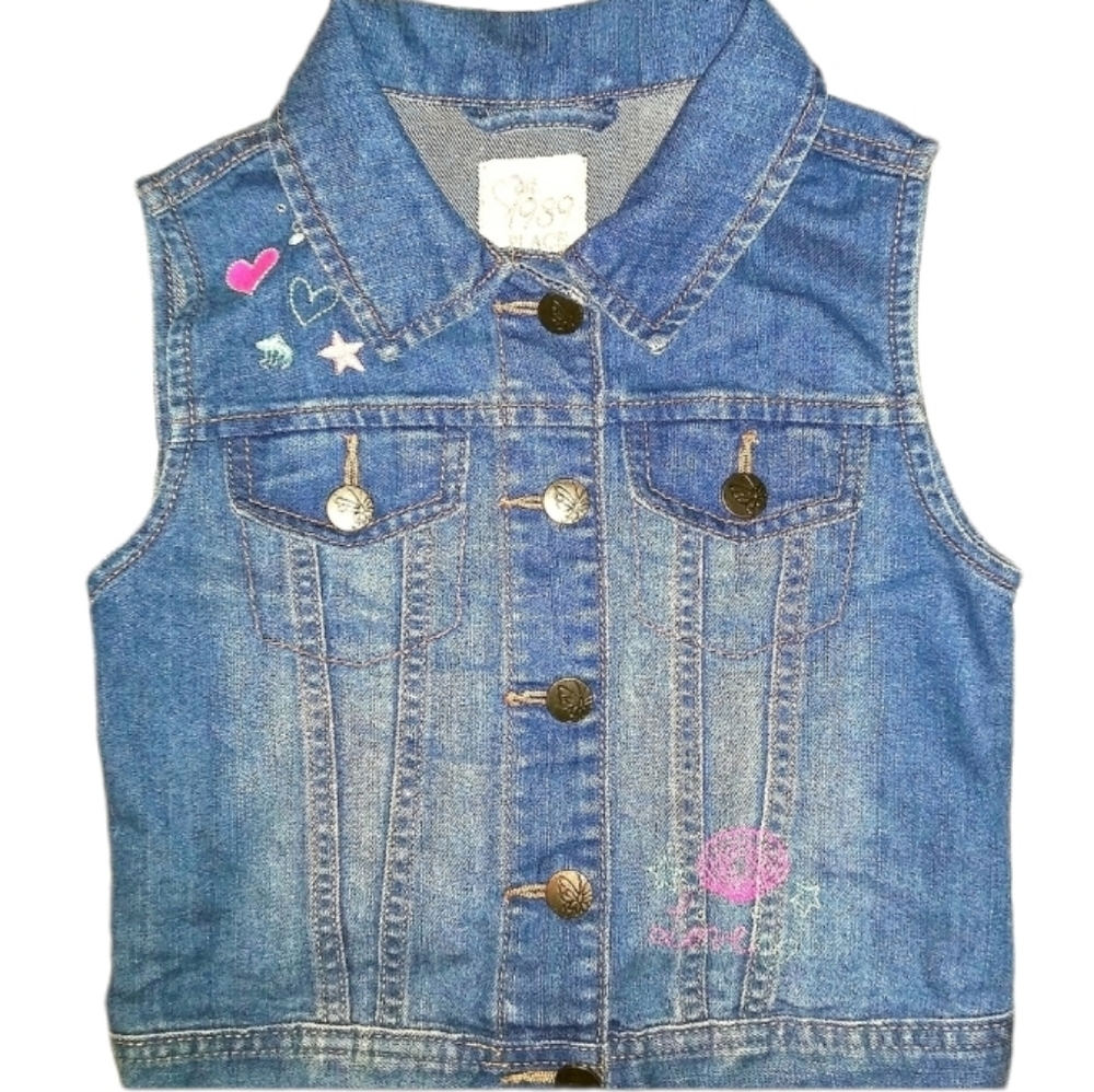 TCP Jean Vest Mermaid Embroidery